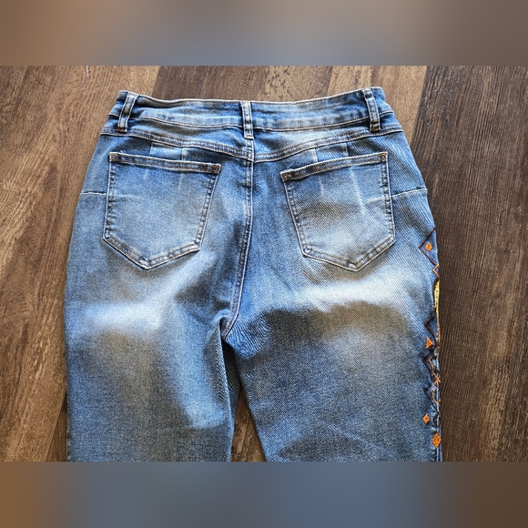 Flamingals Horse Embroidery Bootcut Jeans - Picture 7 of 11